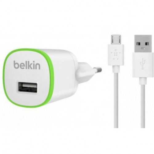 Купить Сетевое зарядное устройство Belkin USB Micro Charger + microUSB сable White (F8M710vf04-WHT)