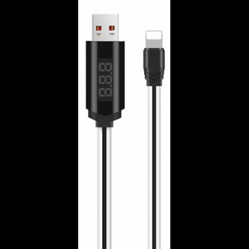 Купить Кабель Hoco U29 LED Displayed Lightning Cable (1.2m) White