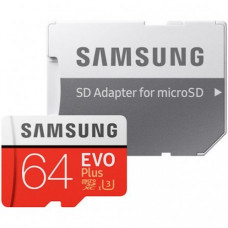 Карта памяти Samsung microSDHC 64GB EVO Plus Class 10 UHS-I U3 (MB-MC64GA/RU)