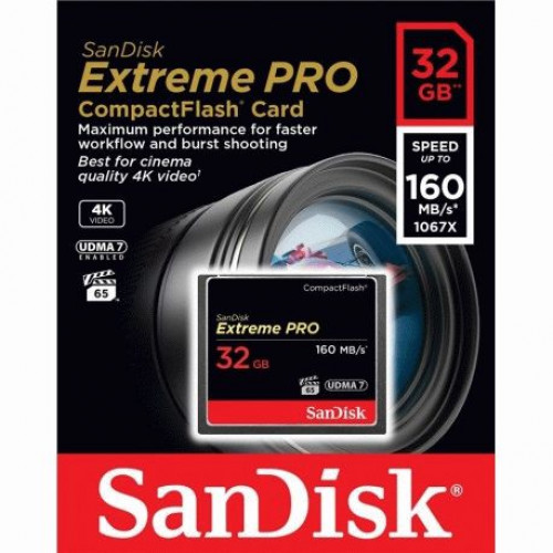 Купить Карта памяти SanDisk CompactFlash Extreme Pro 32GB (SDCFXPS-032G-X46)