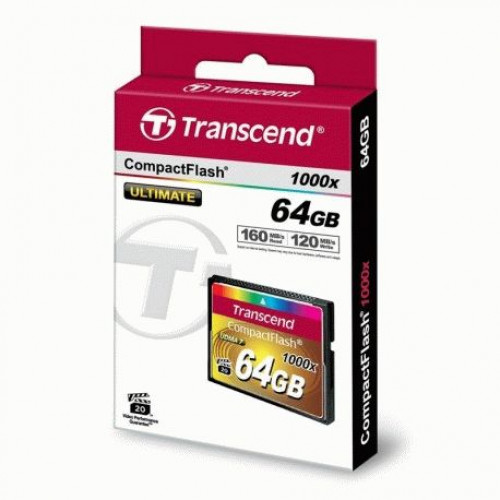 Купить Карта памяти Transcend CompactFlash 64GB 1000x (TS64GCF1000)