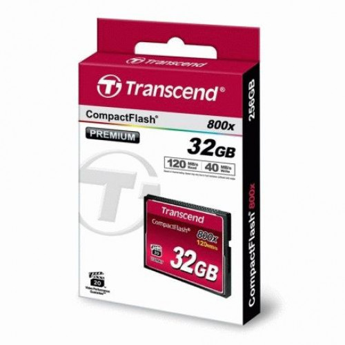Купить Карта памяти Transcend CompactFlash 32GB 800x (TS32GCF800)
