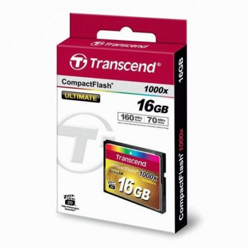 Купить Карта памяти Transcend CompactFlash 16GB 1000x (TS16GCF1000)