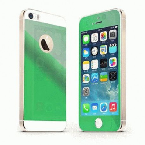 Купить Защитное стекло для Apple iPhone 5/5S 2в1 Green