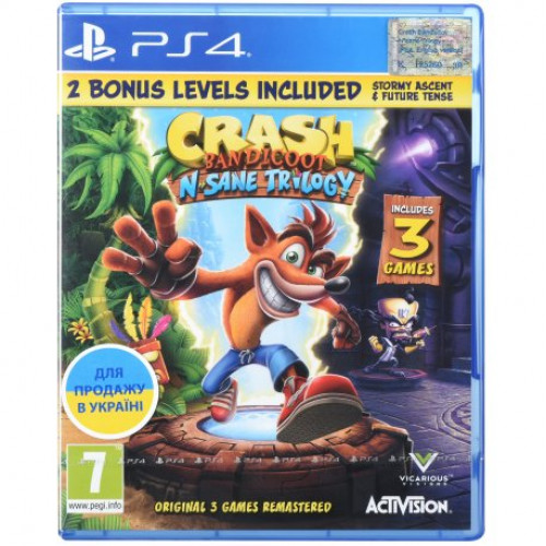 Купить Игра Crash Bandicoot N. Sane Trilogy для Sony PS 4 (английская версия)