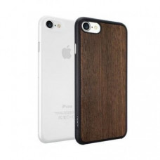 Чехол Ozaki O!coat 0.3 Jelly+Wood для iPhone 8/7 2in1 Ultra slim & Light weight Ebony and Clear (OC721EC)