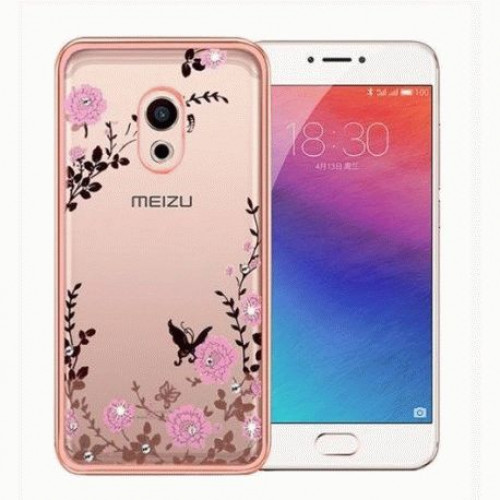 Купить TPU накладка Pink Flowers для Meizu Pro 6
