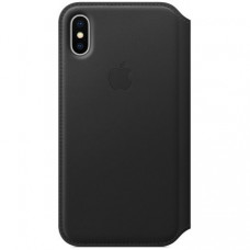 Чехол Apple iPhone X Leather Case Folio Black (MQRV2)