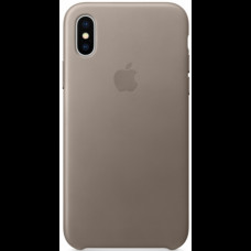 Чехол Apple iPhone X Leather Case Taupe (MQT92)