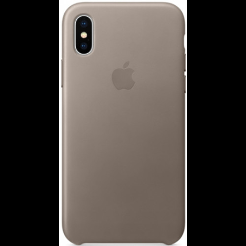 Купить Чехол Apple iPhone X Leather Case Taupe (MQT92)