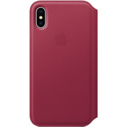Купить Чехол Apple iPhone X Leather Case Folio Berry (MQRX2)