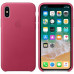 Купить Чехол Apple iPhone X Leather Case Pink Fucsia (MQTJ2)