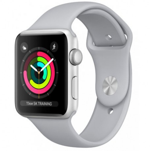 Купить Apple Watch Series 3 42mm (GPS) Silver Aluminum Case with Fog Sport Band (MQL02)