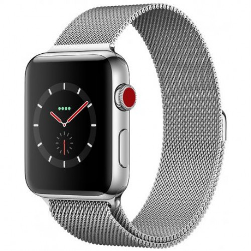 Купить Apple Watch Series 3 38mm (GPS+LTE) Stainless Steel Case with Milanese Loop (MR1F2)