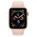 Купить Apple Watch Series 4 44mm (GPS+LTE) Gold Aluminum Case with Pink Sand Sport Band (MTVW2/MTV02)