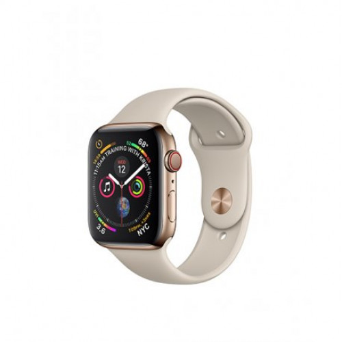 Купить Apple Watch Series 4 40mm (GPS+LTE) Gold Stainless Steel Case with Stone Sport Band (MTVN2/MTUR2)