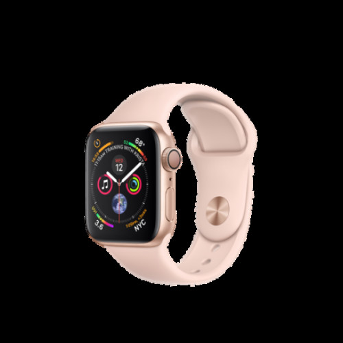 Купить Apple Watch Series 4 40mm (GPS) Gold Aluminum Case with Pink Sand Sport Band (MU682)