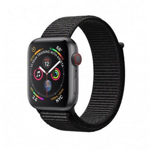 Купить Apple Watch Series 4 44mm (GPS+LTE) Space Gray Aluminum Case with Black Sport Loop (MTUX2)