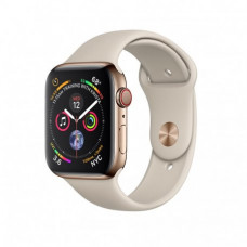 Apple Watch Series 4 44mm (GPS+LTE) Gold Stainless Steel Case with Stone Sport Band (MTV72/MTX42)