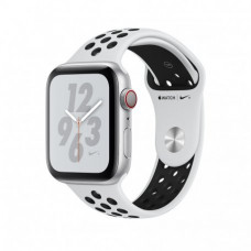 Apple Watch Series 4 Nike+ GPS + LTE 44mm Silver Aluminum Case with Pure Platinum/Black Nike Sport Band (MTXC2/MTXK2)