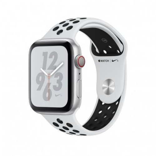 Купить Apple Watch Series 4 Nike+ GPS + LTE 44mm Silver Aluminum Case with Pure Platinum/Black Nike Sport Band (MTXC2/MTXK2)