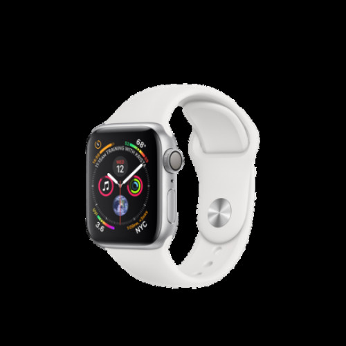 Купить Apple Watch Series 4 40mm (GPS) Silver Aluminum Case with White Sport Band (MU642)