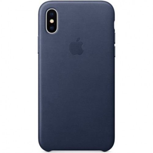 Купить Чехол Apple iPhone X Leather Case Midnight Blue (MQTC2)