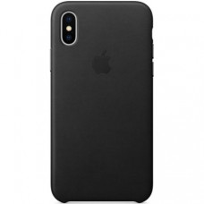 Чехол Apple iPhone X Leather Case Black (MQTD2)