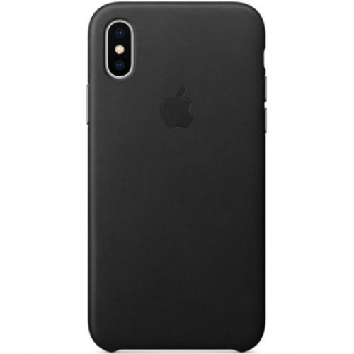 Купить Чехол Apple iPhone X Leather Case Black (MQTD2)