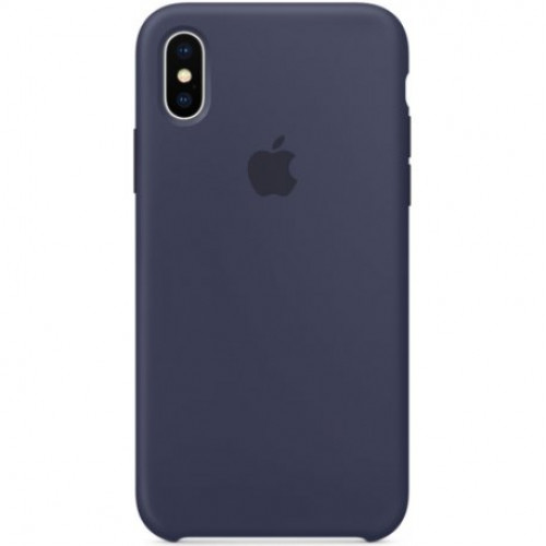 Купить Чехол Apple iPhone X Silicone Case Midnight Blue (MQT32)