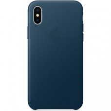 Чехол Apple iPhone X Leather Case Cosmos Blue (MQTH2)