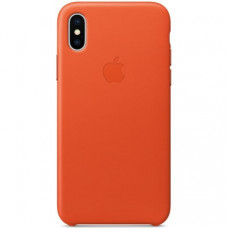 Чехол Apple iPhone X Leather Case Bright Orange (MRGK2)