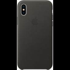 Чехол Apple iPhone X Leather Case Charcoal Gray (MQTF2)