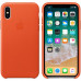Купить Чехол Apple iPhone X Leather Case Bright Orange (MRGK2)