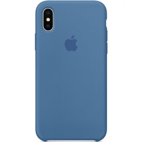 Купить Чехол Apple iPhone X Silicone Case Denim Blue (MRG22)