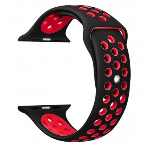 Купить Спортивный ремешок для Apple Watch 42mm Black-Red