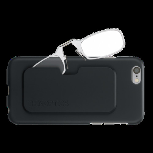 Купить Очки Thinoptics +2.50 Прозрачные + Чехол iPhone 6/6S Plus черный (2.5CBI6P)
