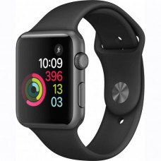 Apple Watch Series 1 42 mm Space Gray Aluminum Case with Black Sport Band (MP032)