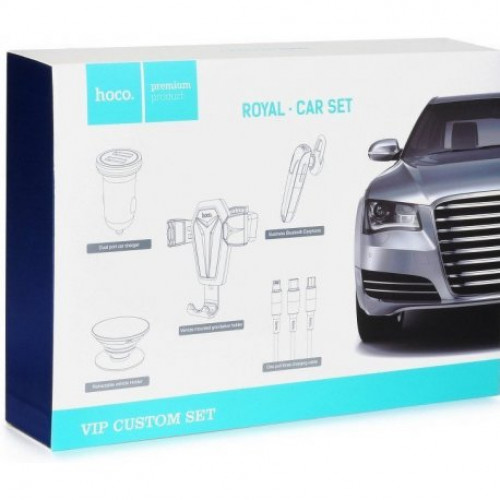 Купить Подарочный набор для телефона в машину Hoco 5 in 1 Royal Car Set