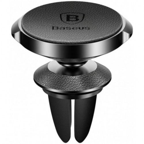 Купить Автомобильный держатель Baseus Small Ears Series Air Outlet Magnetic Bracket Leather Type Black
