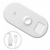 Купить Беспроводное зарядное устройство Baseus Wireless Charger 3in1 For iPhone+iWatch+AirPods White (WX3IN1-02)