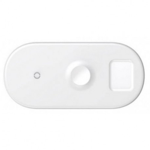 Купить Беспроводное зарядное устройство Baseus Wireless Charger 3in1 For iPhone+iWatch+AirPods White (WX3IN1-02)