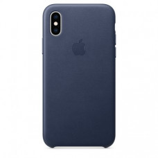 Чехол Apple iPhone XS Leather Case Midnight Blue (MRWN2)