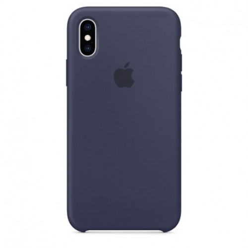 Купить Чехол Apple iPhone XS Silicone Case Midnight Blue (MRW92)