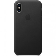 Чехол Apple iPhone XS Leather Case Black (MRWM2)