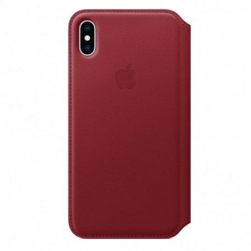 Купить Чехол Apple iPhone XS Max Leather Folio (Product) Red (MRX32)