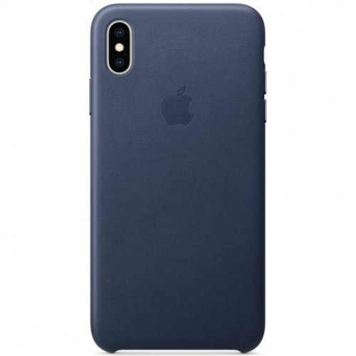 Купить Чехол Apple iPhone XS Max Leather Case Midnight Blue (MRWU2)