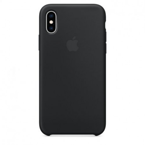 Купить Чехол Apple iPhone XS Silicone Case Black (MRW72)