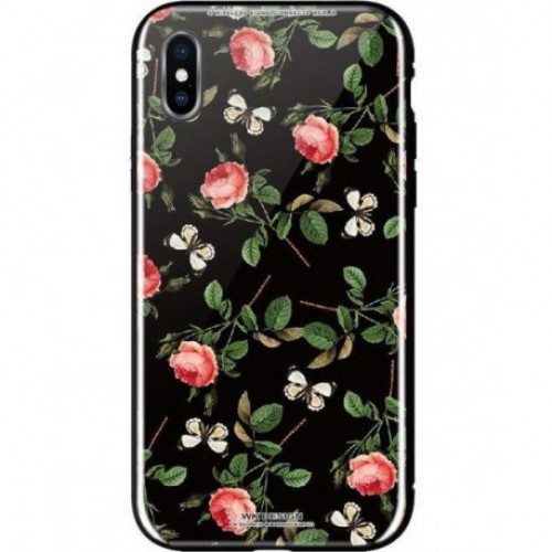 Купить Чeхол WK для Apple iPhone XS (WPC-061) Flowers RD/BK