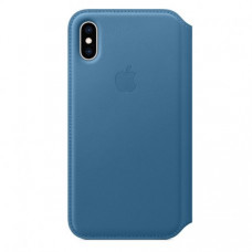 Чехол Apple iPhone XS Leather Folio Cape Cod Blue (MRX02)